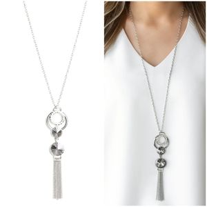 VERY FORT-YOU-NATE SILVER NECKLACE/EARRING SET